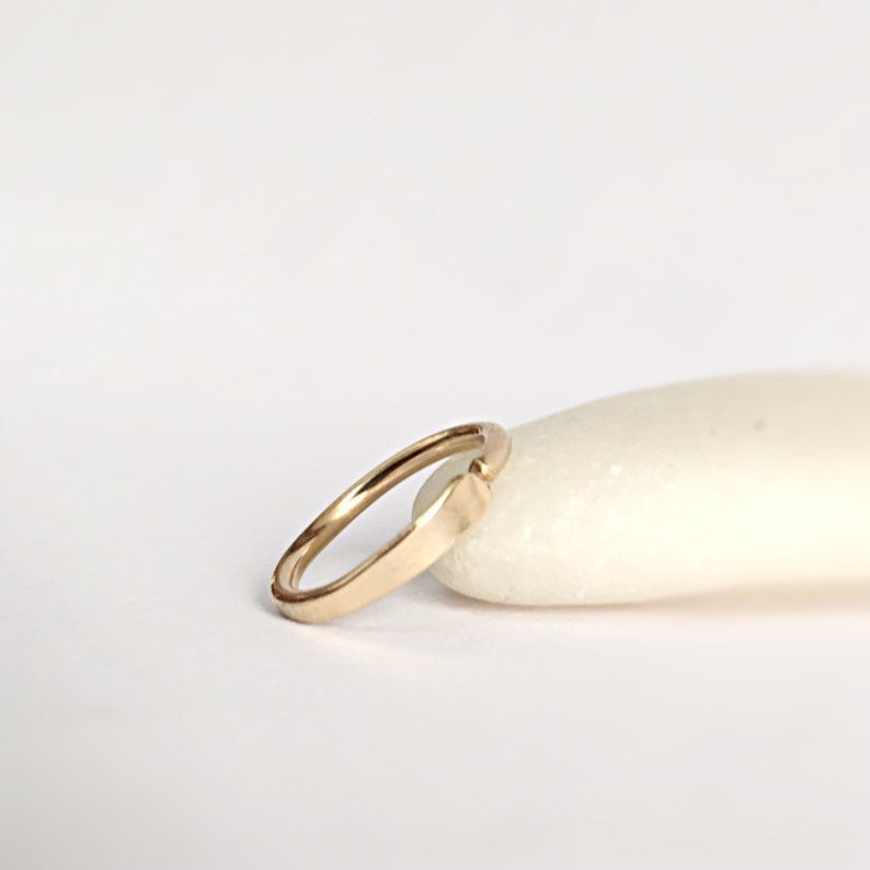 Solid Gold Helix Hoop 18g Cartilage Earring 16g Hoop Helix Etsy