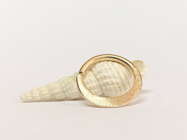 14K Solid Gold Septum Ring 14K Gold Septum Ring 16g Septum Jewelry 16g, Septum Piercing 14g Septum Ring Rose Gold Septum Ring Men 18g Septum image 10