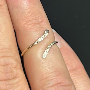 Toe Ring Gold 14k, Knuckle Ring For Women, Midi Ring Gold, Toe Rings For Women, Gold Toe Ring, Above The Knuckle Ring Gold, Midi Ring 14K image 2