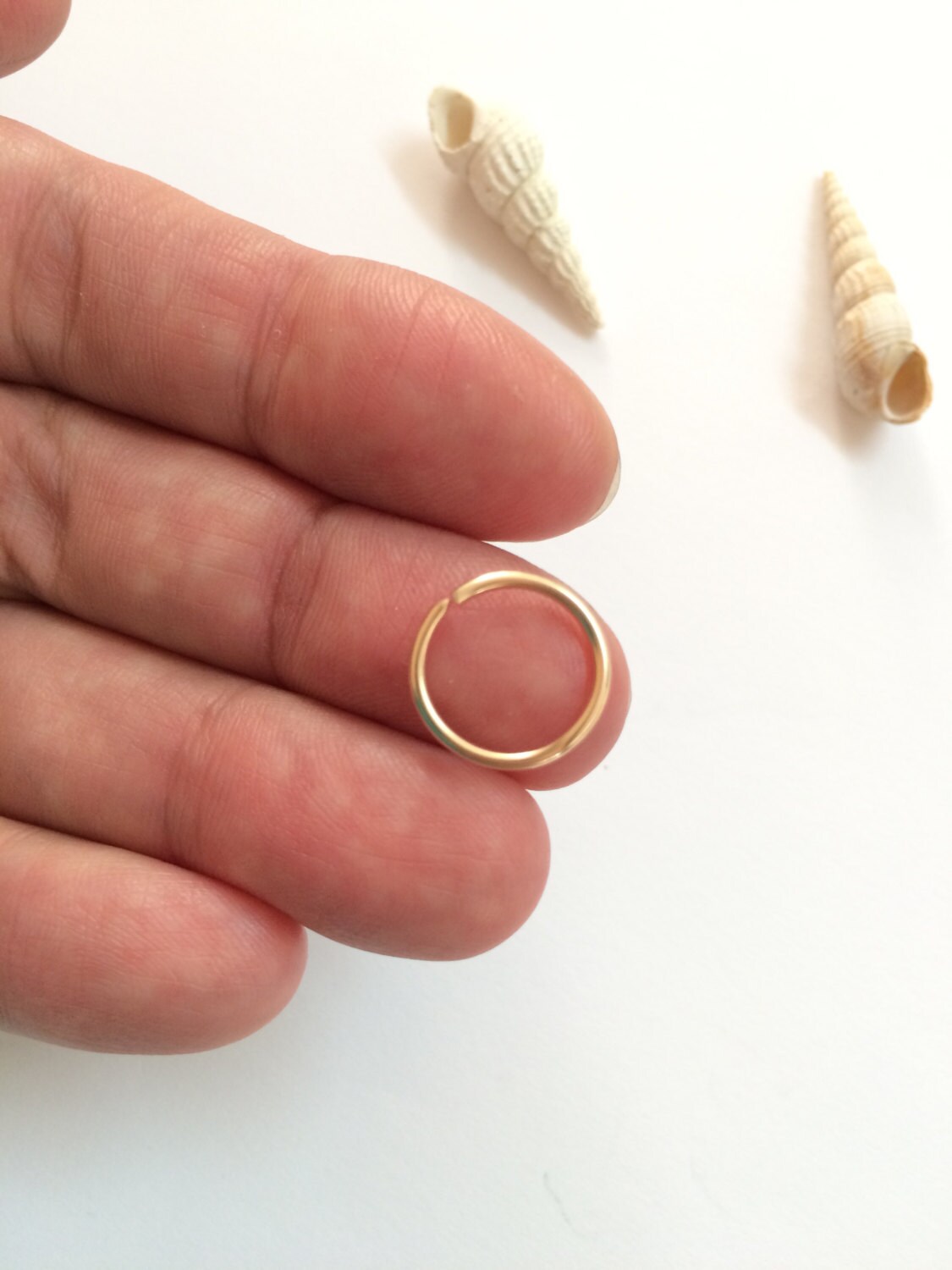 18g Lip Ring Hoop Lip Piercing Jewelry Rose Gold Lip Ring Etsy