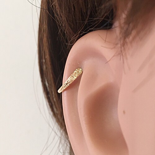 22K Cartilage Earring 16g Hoop Gold, Helix Earring Hoop Gold, Cartilage Piercing shops Hoop, Piercing Jewelry 22K, Helix Hoop 16g Piercing Jewelry
