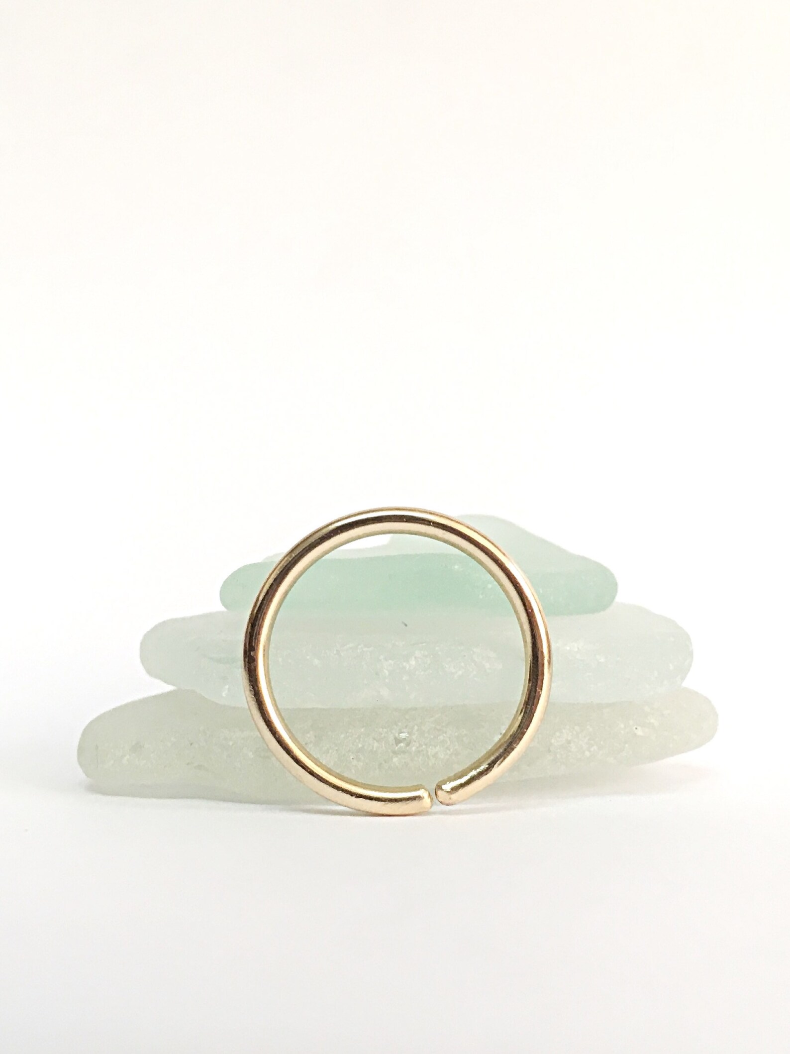 18g Lip Ring Hoop Lip Piercing Jewelry Rose Gold Lip Ring Etsy