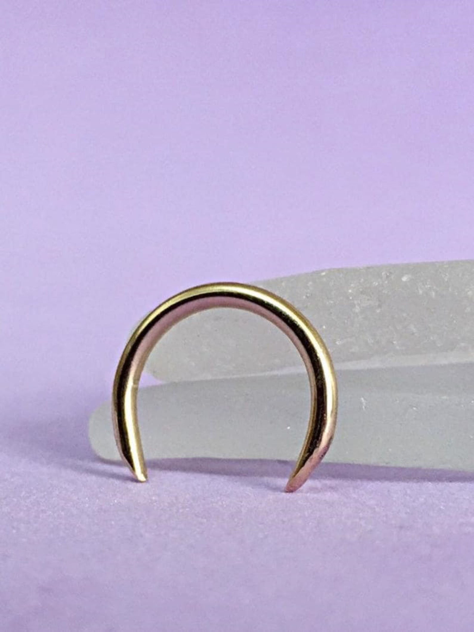 22K Septum Horseshoe 12g Piercing Jewelry Nose Ring Septum Etsy