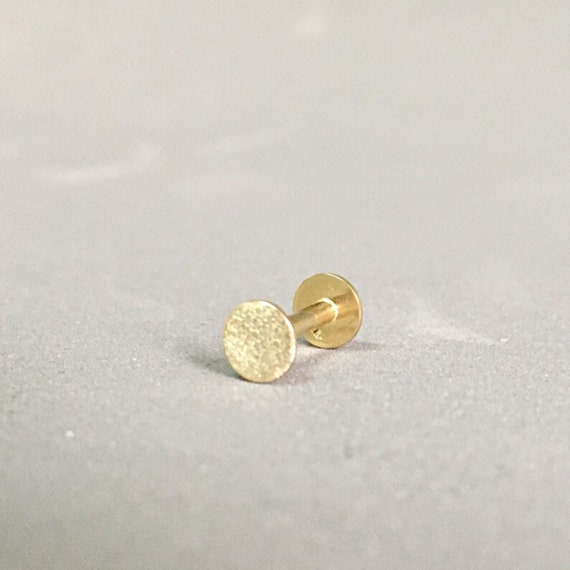 【sina】Picollet K18 Gold 16G Labret Snag-free, always-on earrings. K18 Gold/Platinum Labret Stud