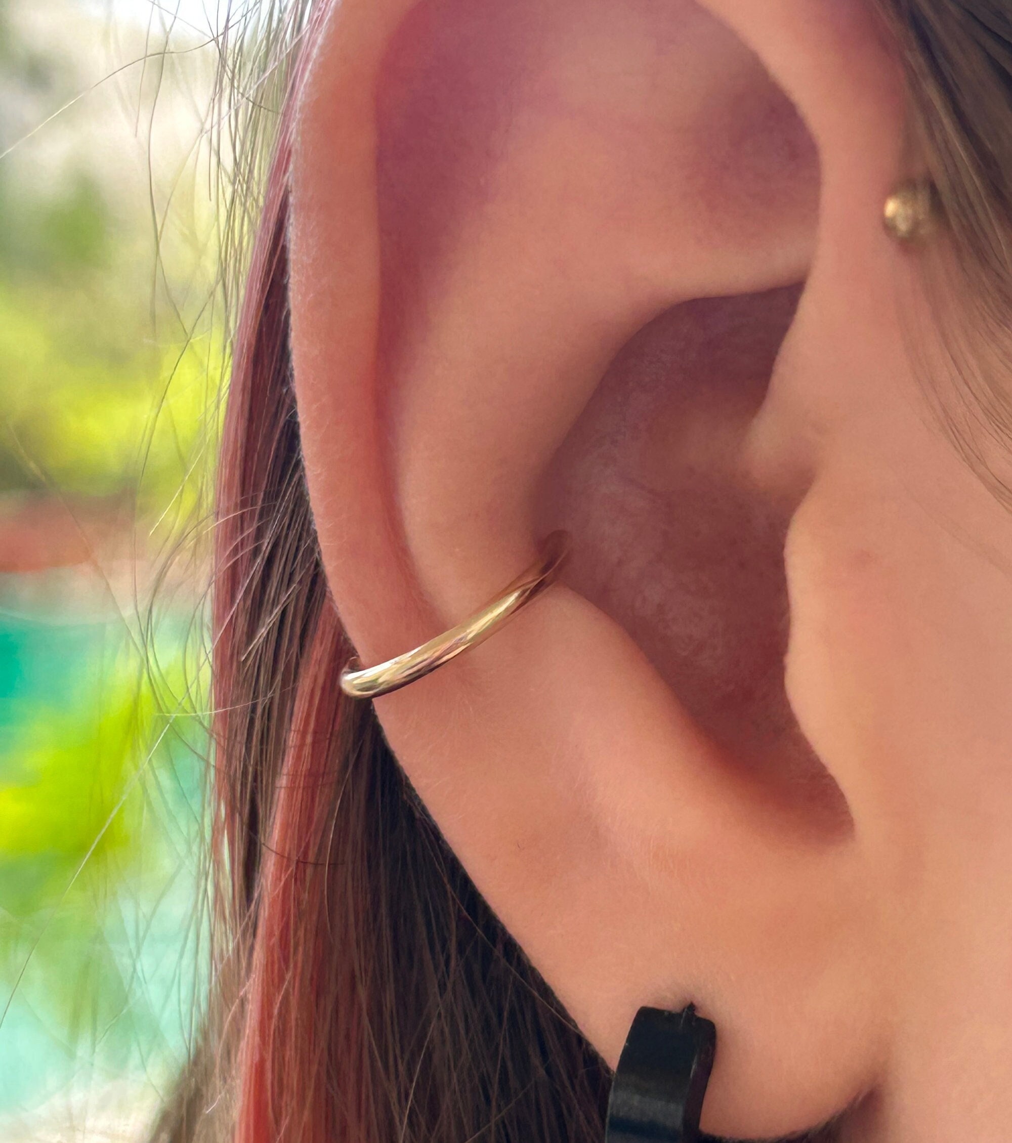 BECOME TREE CONCHO×HOOP PIERCE Conch Earring Hoop, Conch Hoop Earring Gold, Conch Piercing