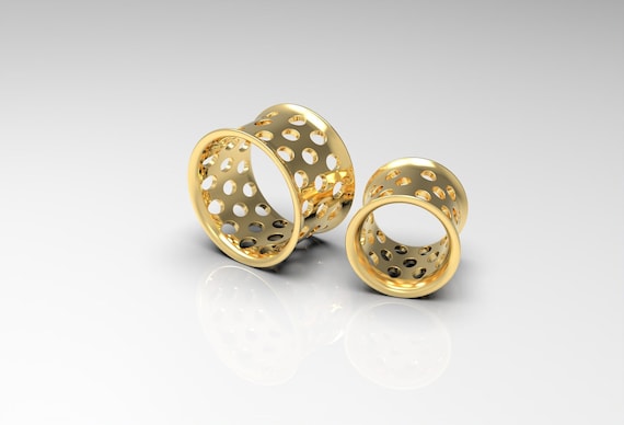 Ear Tunnels Platinum Gauge Earrings Plugs Tunnel Earrings Tube