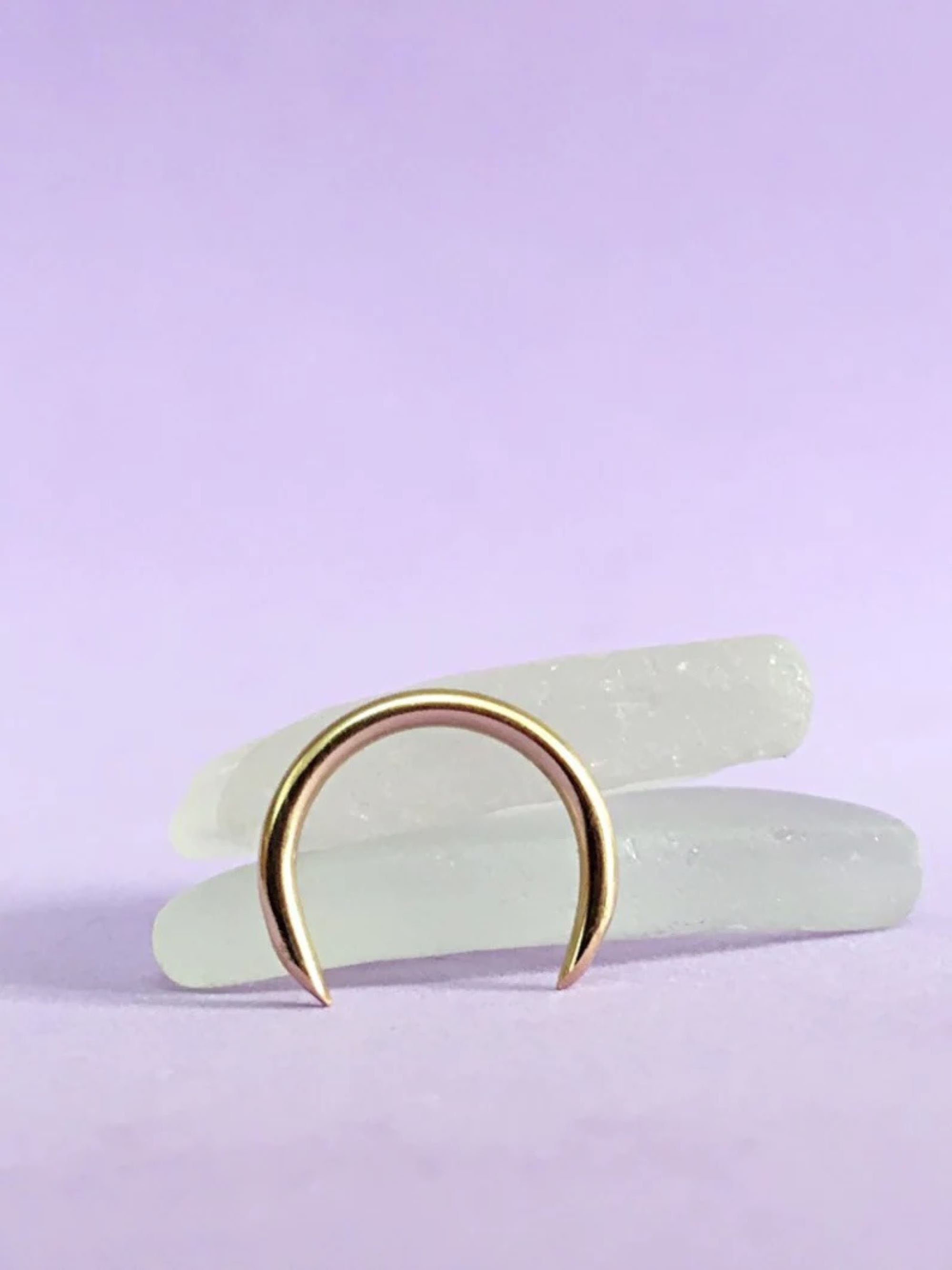 MODRSA Hufeisen Septum Piercing - 18G Surgical Steel Mit Pinkem Herz Und Zirkonia