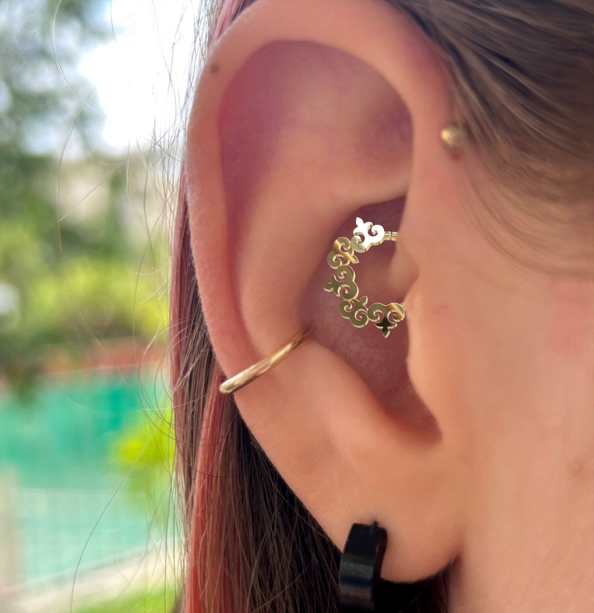 Tragus Ear Piercing For Sensitive Ears Tragus Piercing With Flat