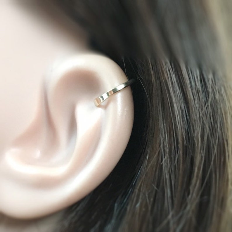 Solid Gold Helix Hoop 18g Cartilage Earring 16g Hoop Helix Etsy