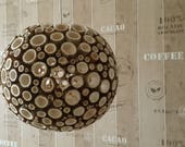 Ceiling wooden lamp, 14 quot bedroom decor, bamboo furniture for plafond, rustic home decor, Natural handmade cabin light, Round feng shui lamp