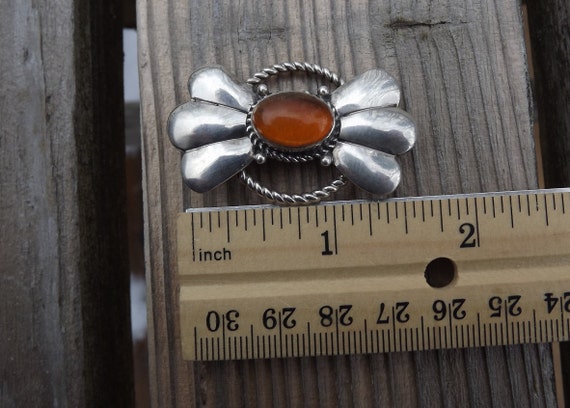 Amber and Sterling Silver Pin/Pendant - image 6