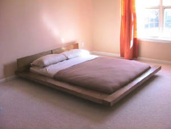 Walnut King Platform Bed The Original Nok Etsy