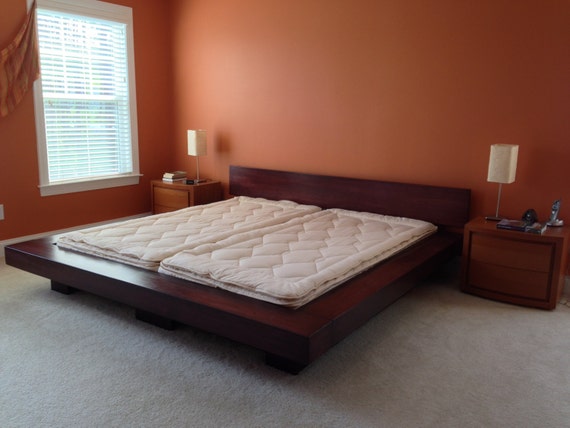 Walnut King Platform Bed The Original Nok Walnut King Platform Bed The Original, Asian King Platform Bed