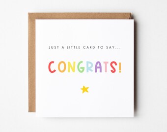 Gefeliciteerd kaart voor dochter, examens, nieuwe baanpromotie, afstudeercadeau voor hem voor haar, gewoon om te zeggen, Rainbow Well Done Card voor Bestie