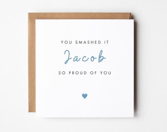 You Smashed It Card For Him, Well Done Card For Son, Personalised So Proud Of You Card, Congrats Gift For Friend, Graduation Card, New Job
