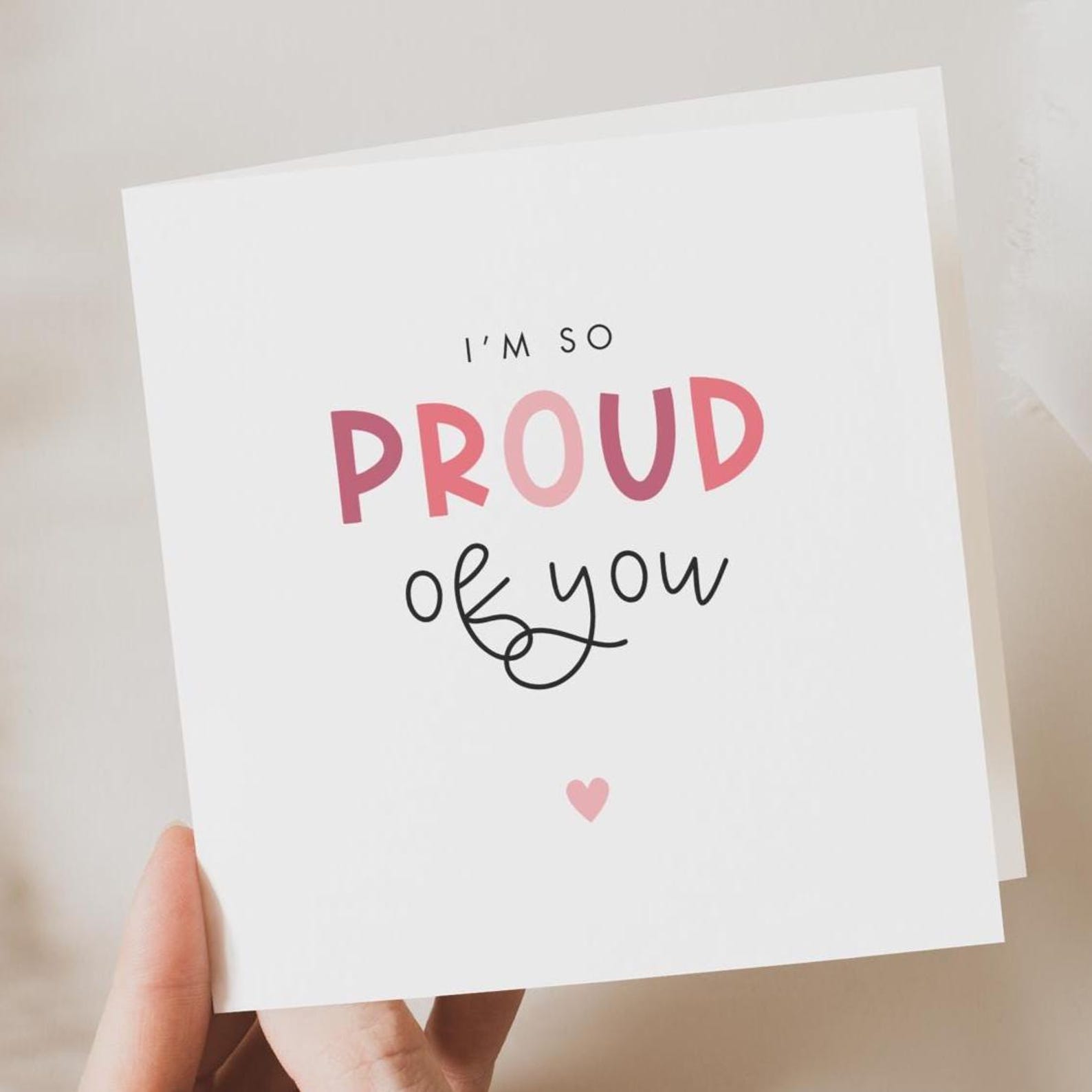 So Proud of You Card, Congratulations Card for Friend, Graduation Card ...