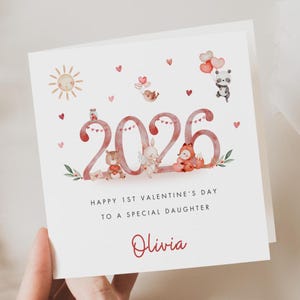 Baby's First Valentine's Day Card 2026, Baby's 1st Valentine's Day Gift, Son Daughter Grandson Granddaughter, Niece Nephew Little Boy Girl