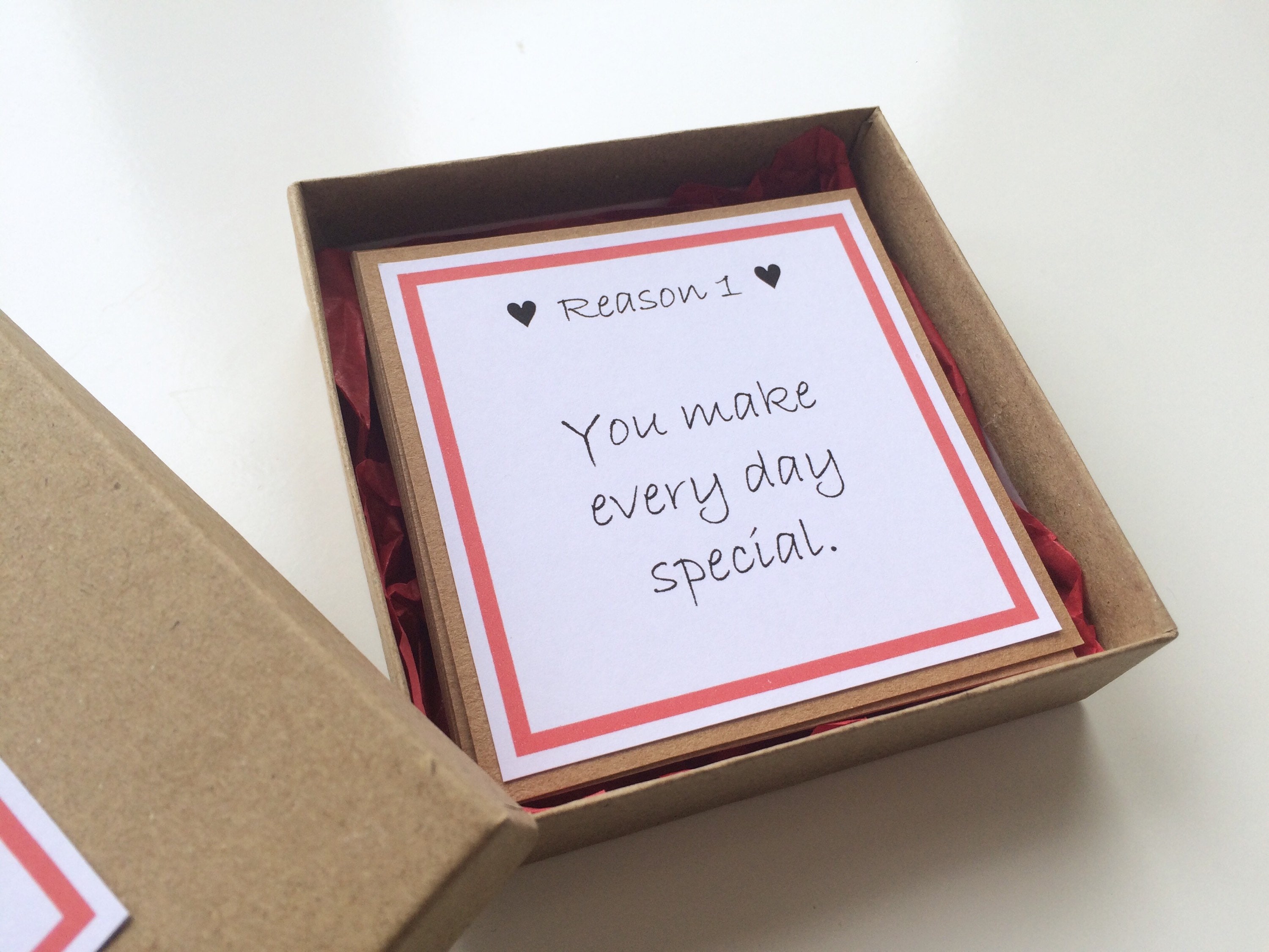 10 Razones por las que te amo caja Regalo de cumpleaños para | Etsy