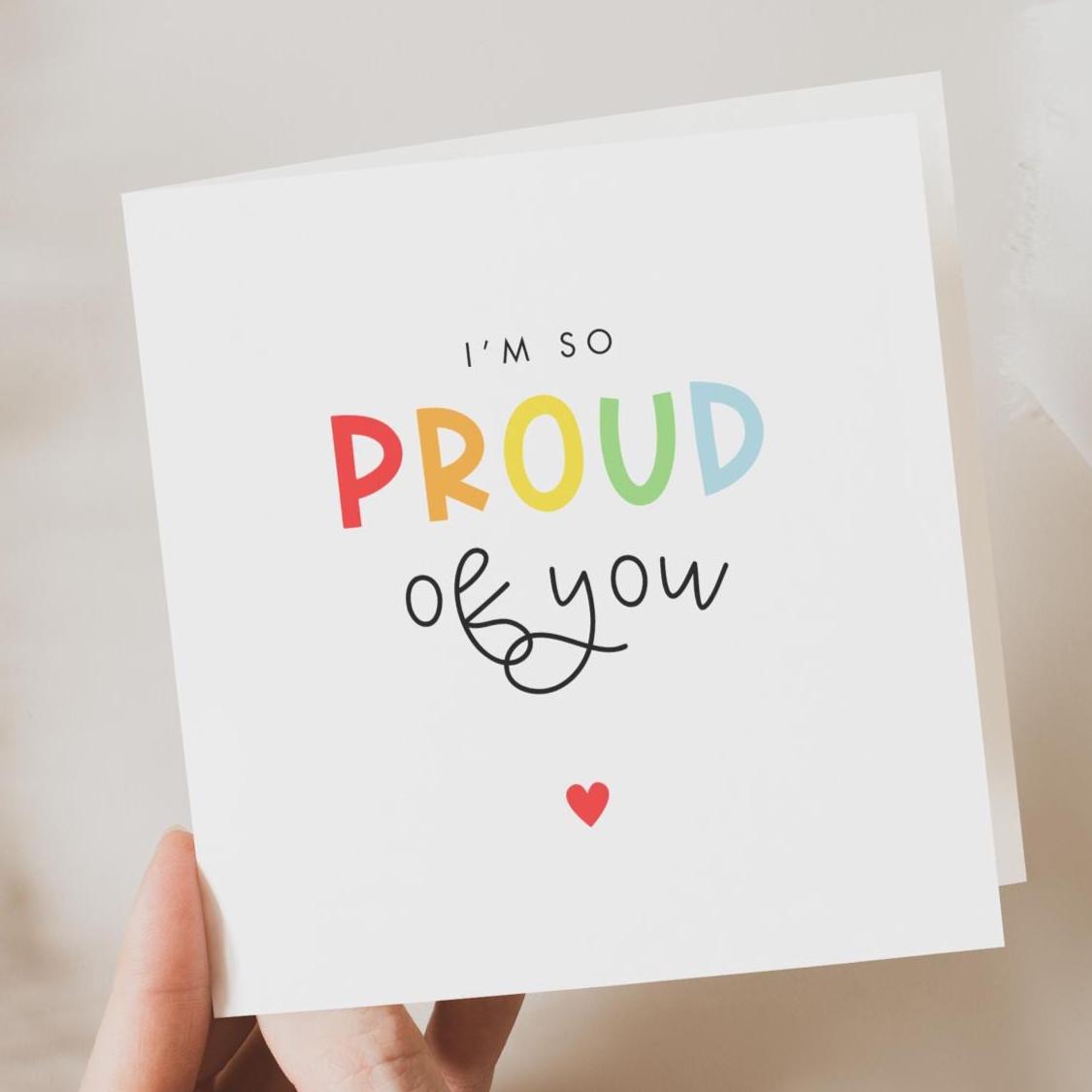 So Proud of You Card, Congratulations Card for Friend, Graduation Card ...
