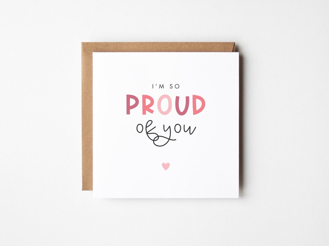 So Proud of You Card, Congratulations Gift for Friend, Graduation Card ...