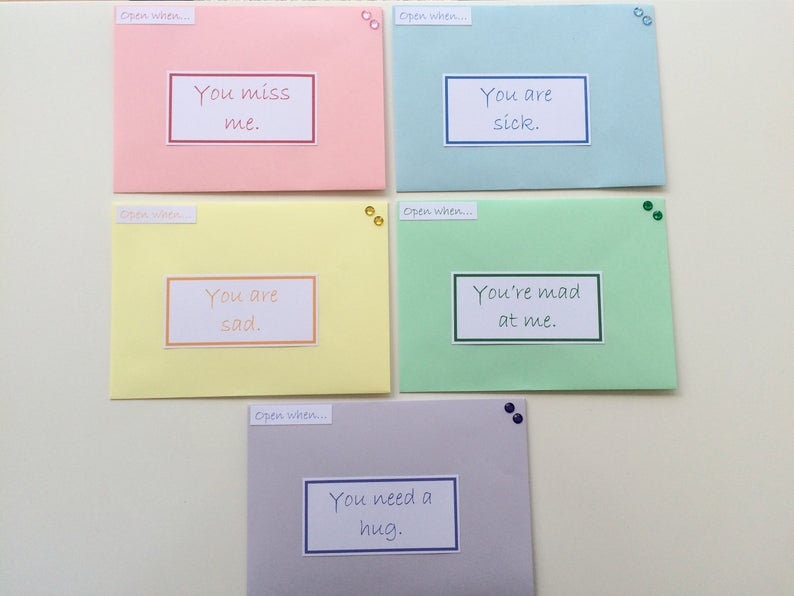 10 Open When Letters Best Friend Gift Girlfriend Gift for | Etsy UK