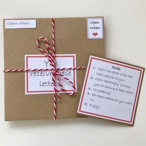 Set Of Open When Letters Anniversary Gift Long Distance Etsy