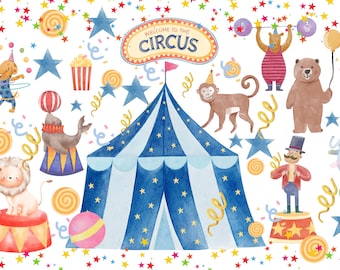 Circus Gift Wrap Sheets: Whimsical Birthday Wrapping Paper; Circus Theme