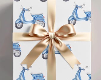 Vespa Gift Wrapping Paper: Italian Theme, La Dolce Vita Packaging