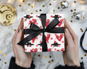 Texas Tech Masked Rider Wrapping Paper: Red & Black Gift Wrap