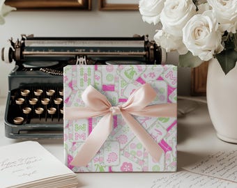 Mahjong Tiles Wrapping Paper Sheets-3 sheets; Each sheet is 19" X 29"