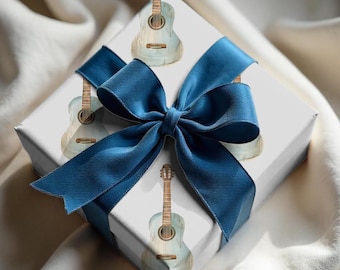 Guitar Lover Gift Wrap, Music Theme Packaging