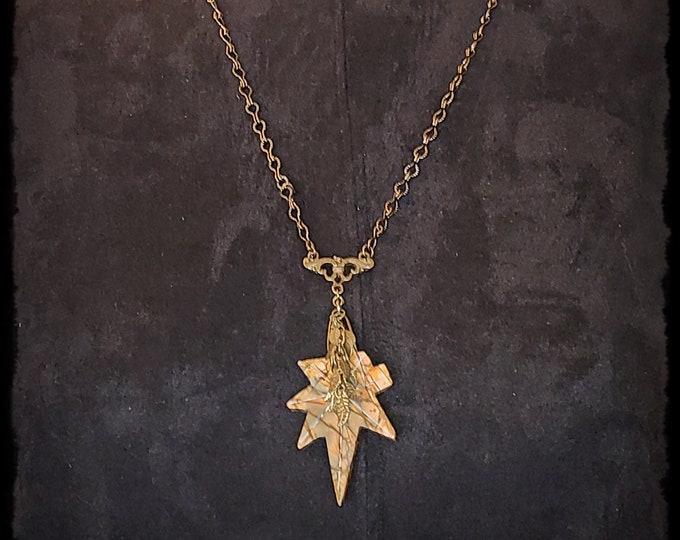 RED CREEK JASPER Leaf Necklace - Organic Bohemian Festival Jewelry, Gemstone Beads & Antiqued Brass Wearable Hippie Art