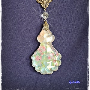 EXQUISITE FRENCH CRYSTAL Necklace - Artisan Beaded Chain, Handmade Assemblage Wearable Art, Long Layering Gypsy/Hippie Necklace