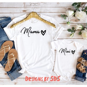 MAMA With a Heart Shirt, BC3001 Adult Shirt, Mother&#39;s Day Shirt, Shirt for Mothers, Shirt for Mom, MAMA Shirt