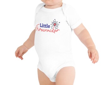 Little Firecracker 4th of July Baby Onesie