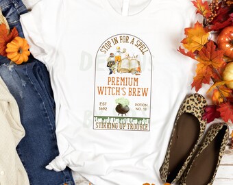 Witch's Brew Halloween Shirt: Spooky Cauldron T-Shirt