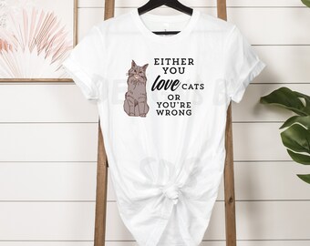 Love Cats Graphic Tee: Funny Cat Lover Unisex T-Shirt