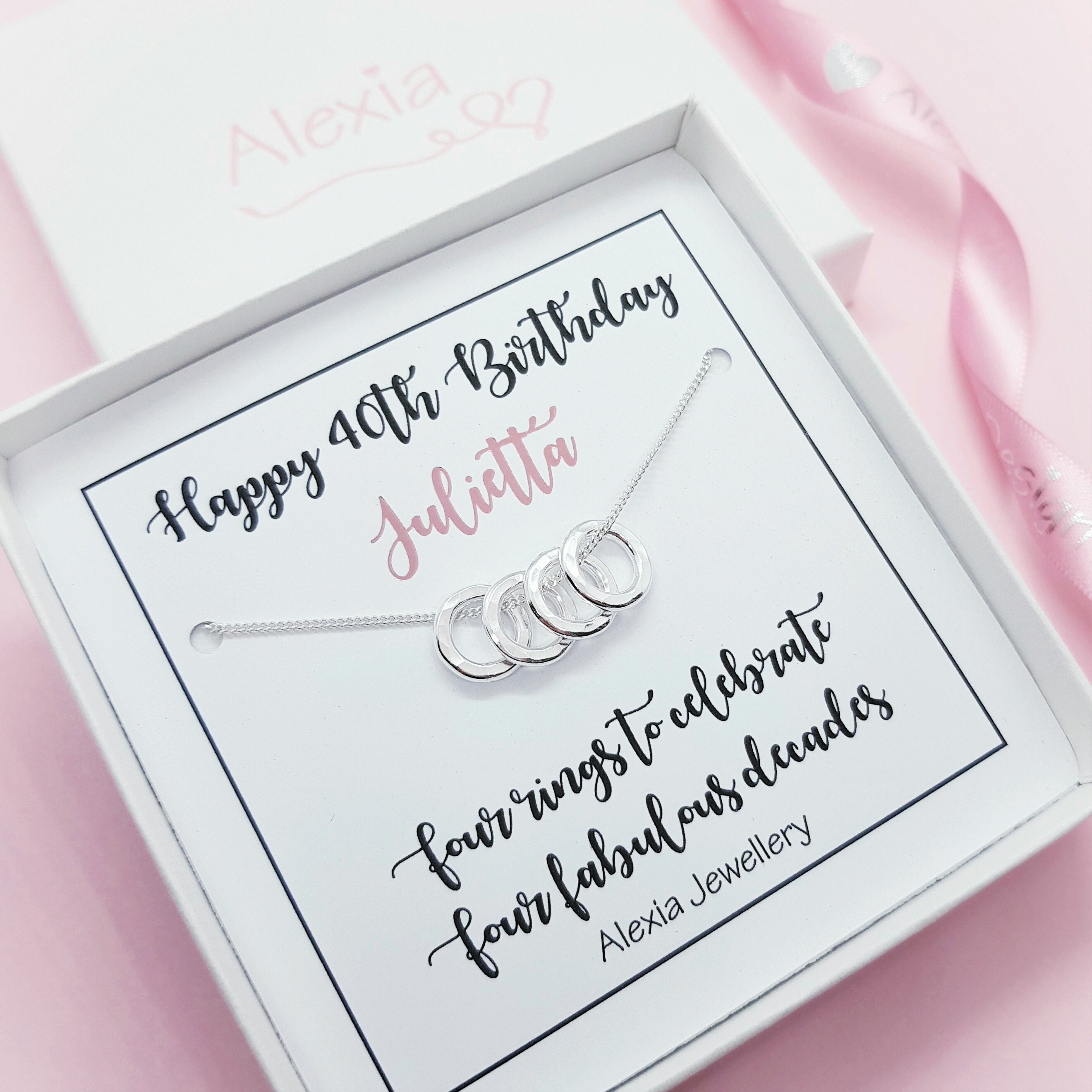 40th Birthday Necklace/40th Birthday Gift for Her/40th Birthday