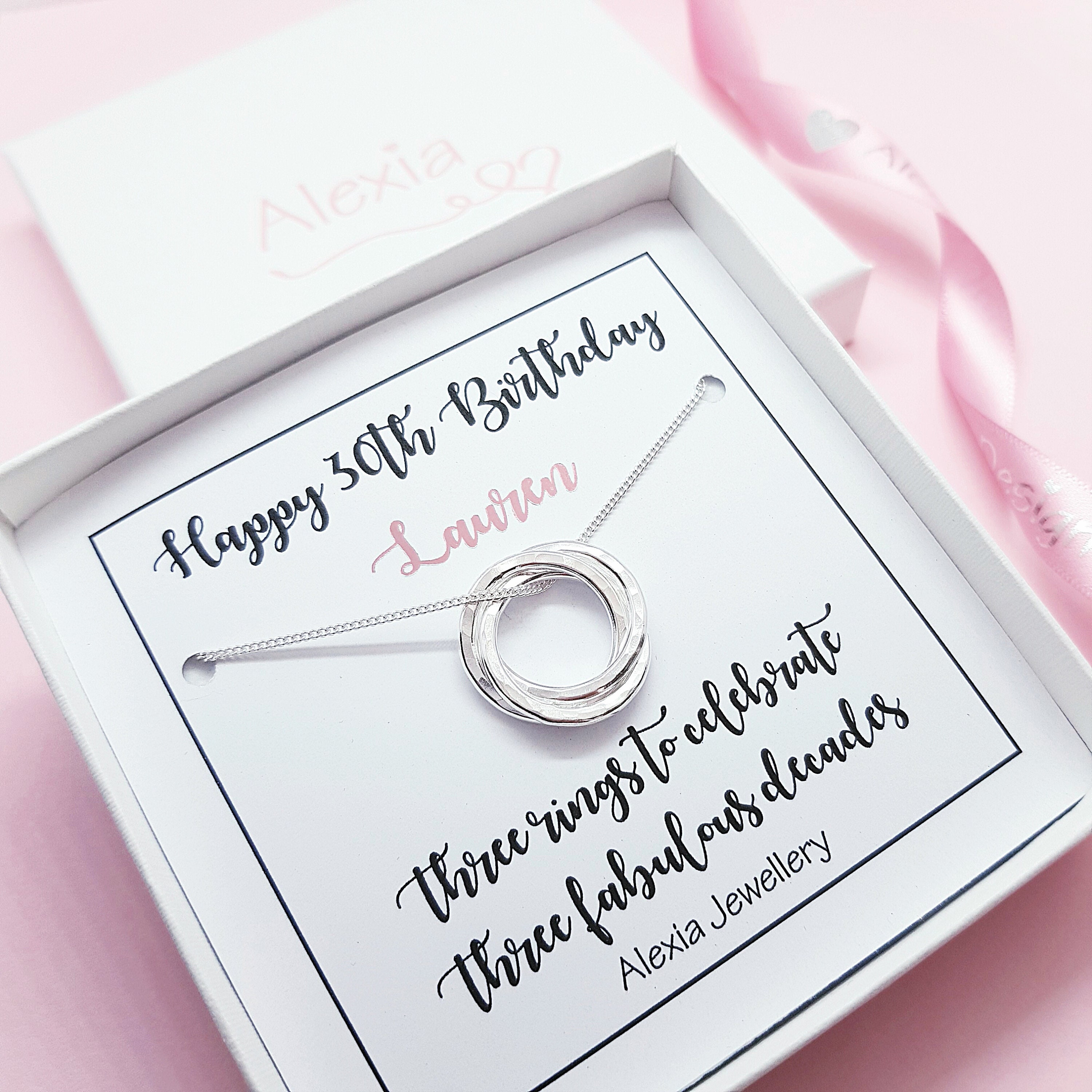 30th Birthday Necklace 30th Birthday Gift for Her 30th Birthday