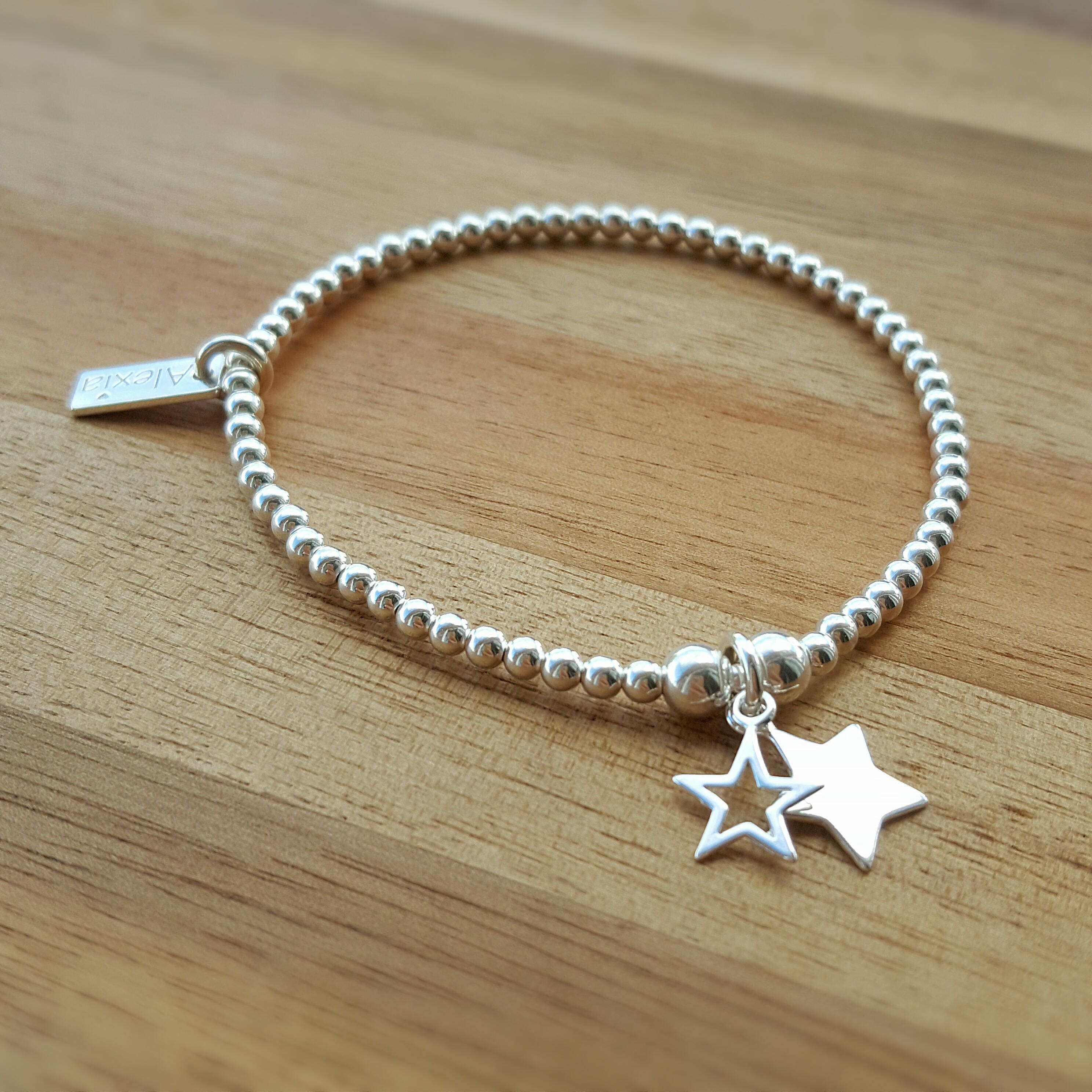 Sterling Silver Bead Bracelet Silver Bead Bracelet Silver | Etsy