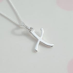 Silver Letter Necklace, Silver Initial Necklace, Personalised Jewellery, Bridesmaid Gift, Maid of Honour image 3