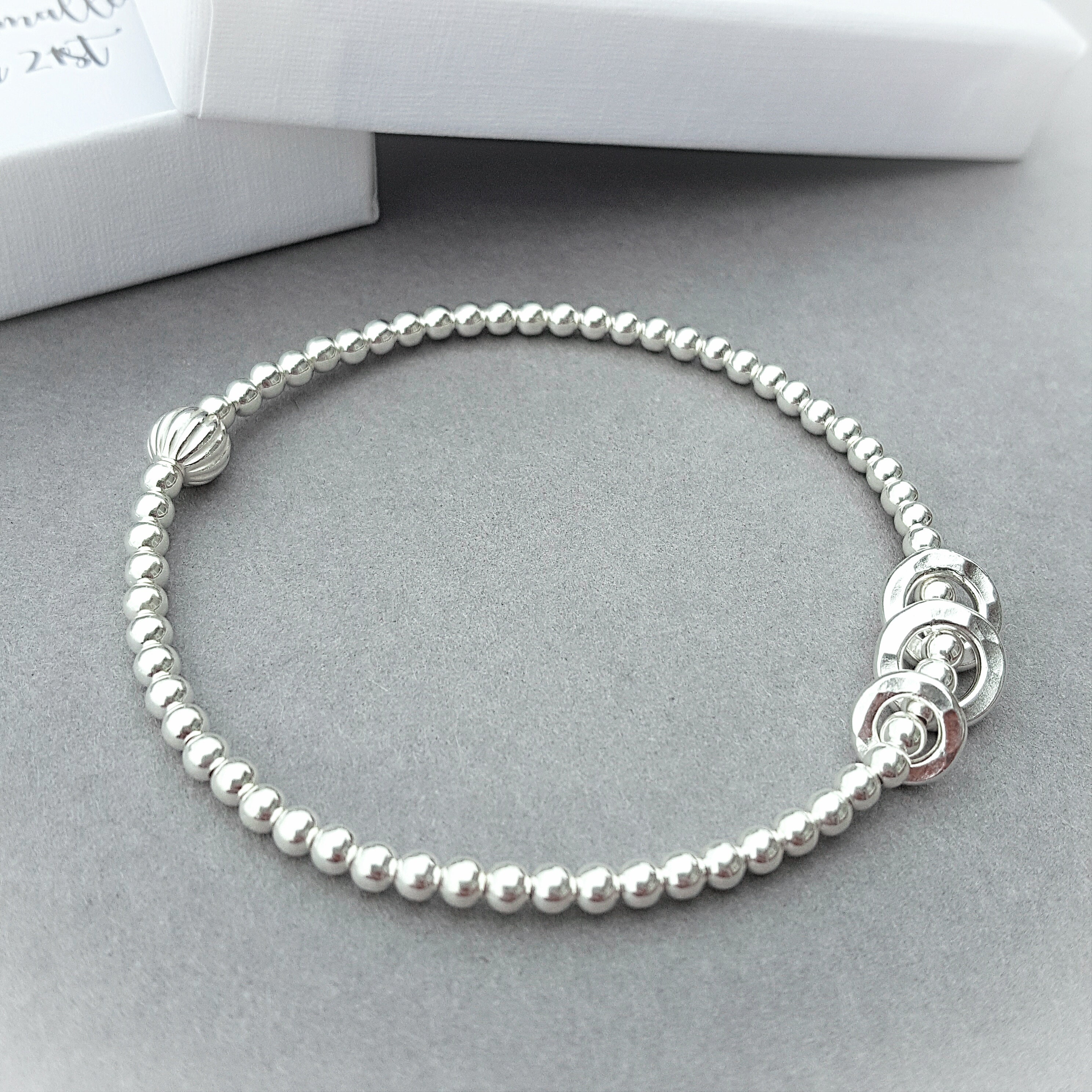 Personalised 21st Birthday Bracelet/21st Sterling Silver Etsy