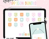 Pastel Rainbow iPad App Icons, Aesthetic IOS app icons, Pastel iPhone App icons, Aesthetic Study and Productivity App Icon Pack