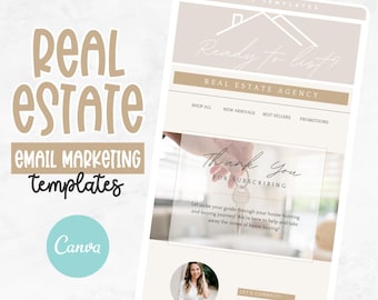 Real Estate Email Template, Email Marketing templates, Realty Email Newsletter, Realtor Marketing, Mailchimp Email Template