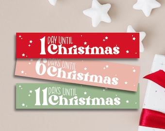 Printable Christmas Advent Calender, Christmas countdown chain