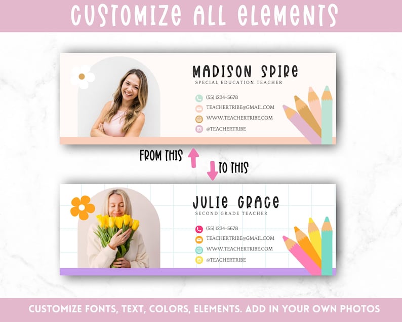 Email Signature Template, Teacher Email Signature, Back to School Email ...