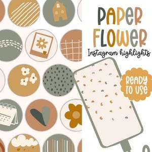 Retro Daisy Instagram Highlight Covers, Retro Instagram Icons, Groovy Instagram Story Highlights, Social Media Icons, Groovy Daisy icons