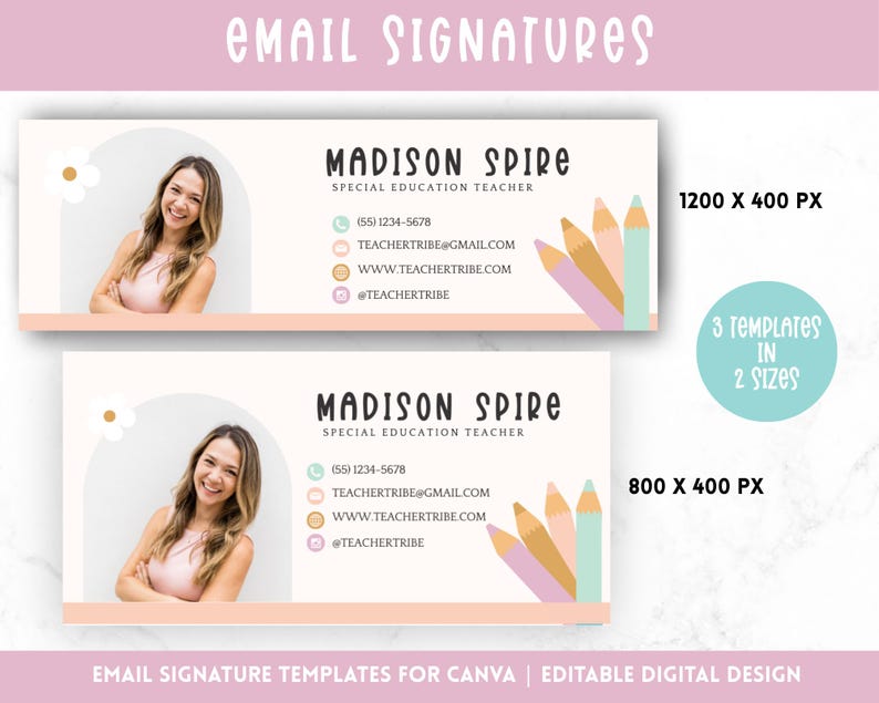 Email Signature Template, Teacher Email Signature, Back to School Email ...