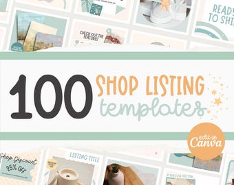 Etsy Listing Mockup Templates, Shopify Listing Templates, Shop Listing templates, Canva templates, Etsy Shop listing templates