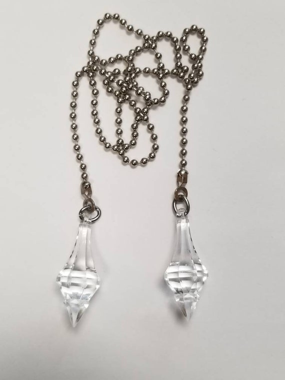 Set Of Diamond Crystal Acrylic Style Ceiling Fan And Light Crystal Acrylic Style Ceiling Fan And, Ceiling Fan Chain Hard To Pull